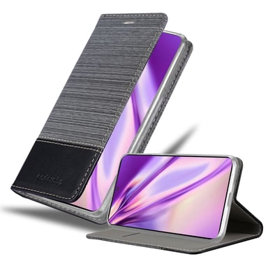 Coque pour Samsung Galaxy S22 PLUS en GRIS NOIR Housse de protection Étui avec fermeture magnétique, fonction de support et compartiment pour carte