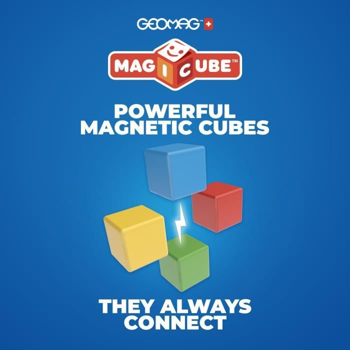 Jeu de construction magnétique GEOMAG Magicube Recycled Creative Set 8 pièces Plastique recyclé Dès - vue 4