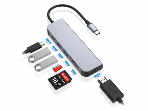 Conceptronic DONN02G station d'accueil USB 3.2 Gen 1 3.1 Gen 1 Type C Aluminium Neuf - vue 5