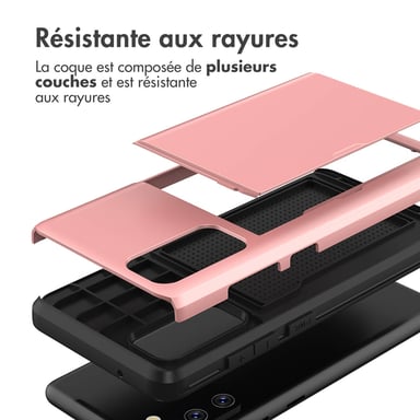 imoshion Coque arrière avec porte-cartes pour Samsung Galaxy S20 FE - Rose Doré