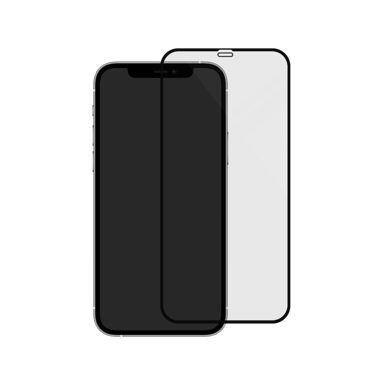 Protection dâ€™écran antibactérienne en verre trempé ultra-résistant (100% de surface couverte) pour Apple iPhone 12 mini, Noir
