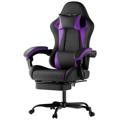 Chaise Gaming Ergonomique Roline Siège Gamer Réglable Noir Violet