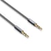 Cable de audio ''Elite'' con conector de 3,5 mm, metálico, dorado, antracita, 0,75 m