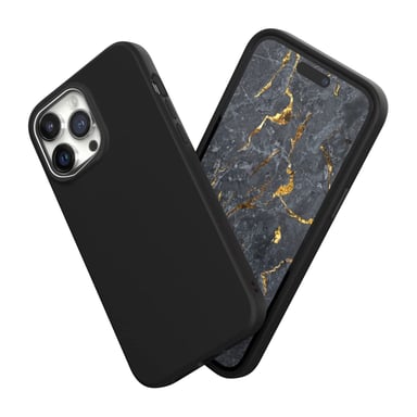 RHINOSHIELD Coque Compatible avec [iPhone 14 Pro Max] SolidSuit - Coque Fine avec Technologie d'absorption des Chocs et Finition Premium Matte - Noir Classic