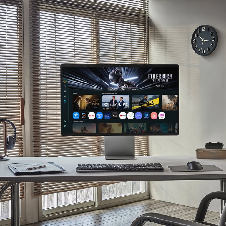 Samsung Smart Monitor M90SF 32 4K UHD OLED 165Hz HDR10+ Argento - vue 4