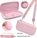 Estuche de transporte y accesorios compatibles con Nintendo Switch Pink 10-Piece