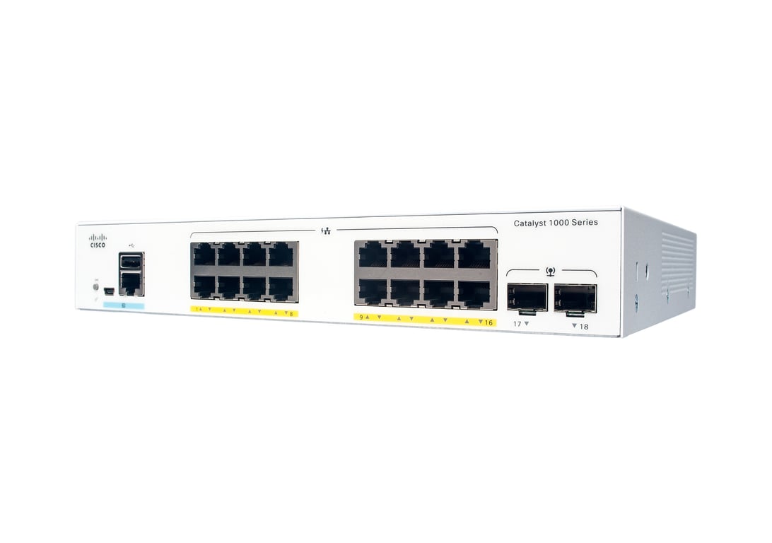 Cisco Catalyst C1000 16P E 2G commutateur réseau Géré L2 Gigabit Ethernet 101001000 Connexion Ethernet supportant 'alimentation via ce port PoE Neuf