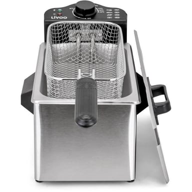 Friteuse 3 L - LIVOO - DOC216 - 2000W - 3L - Cuve amovible en acier inoxydable - Panier a friture am
