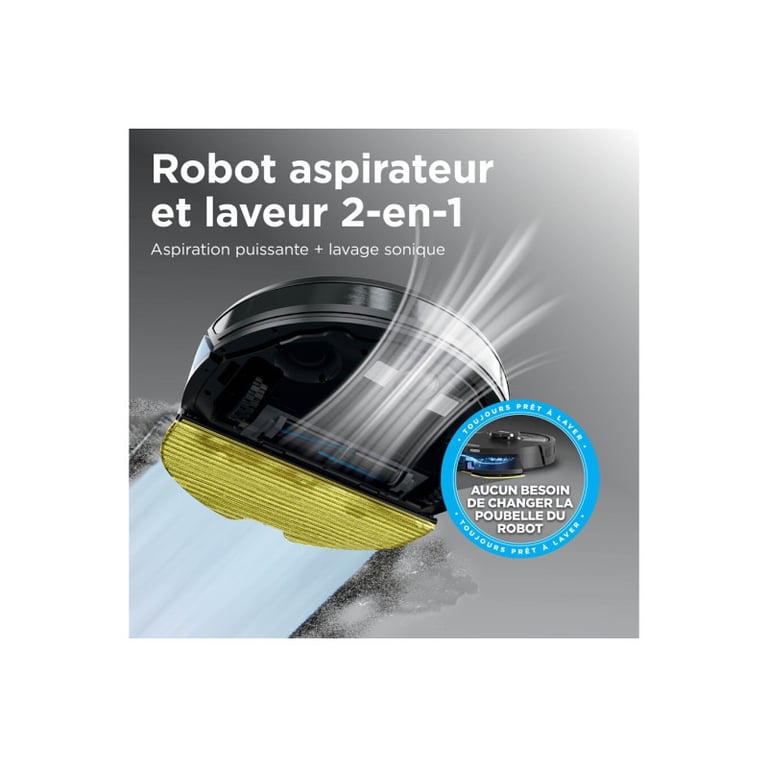 Aspirateur robot Shark Robot aspirateur et laveur de sols a autovidage 2 en 1 Shark Matrix Plus RV2620WAEU - Neuf