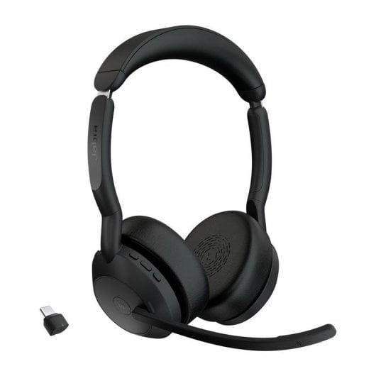 Jabra Evolve2 55 Casque Sans fil Arceau Bureau/Centre d'appels USB Type-C Bluetooth Socle de chargement - Neuf