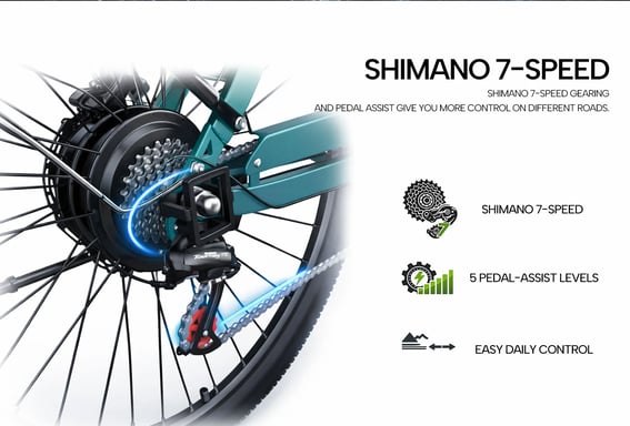 Vélo électrique urbain VELOPRO C1 PRO 28'' avec moteur 250 W et batterie 36 V 18 Ah - Bleu