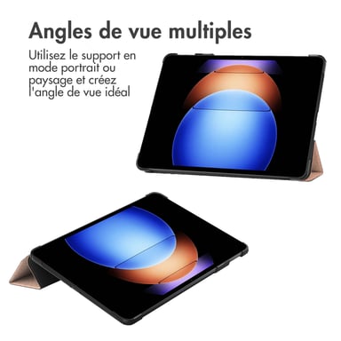 imoshion Coque tablette Trifold pour Xiaomi Pad 6S Pro 12.4 - Rose Doré
