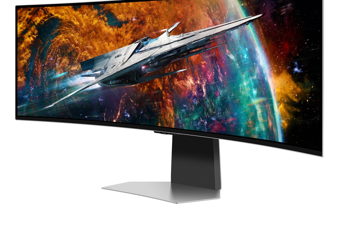 Ecran PC Gaming Samsung Odyssey OLED G9 LS49CG954SUXEN 49  Incurvé UWQHD Argent Métal - Neuf