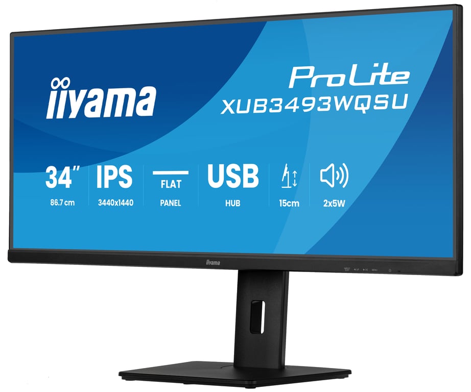 iiyama ProLite XUB3493WQSU B6 écran plat de PC 86 4 cm 34 1440 x 3440 pixels UltraWide Quad HD LED Neuf - vue 3