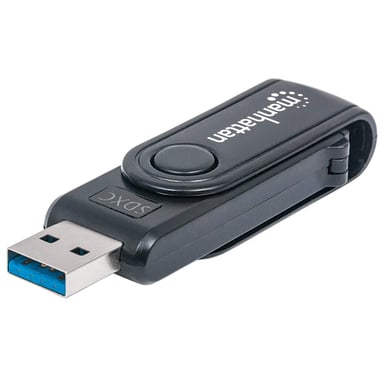 Manhattan 101981 lettore di schede USB 3.2 Gen 1 [3.1 Gen 1] Type-A Nero (USB-A MULTI-CARD READER/WRITER- - 24-IN-1 USB 3.0 BLACK)