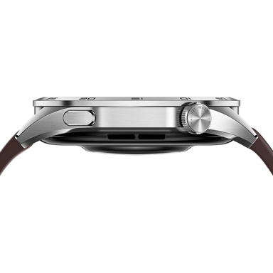 Orologio GT 4 46 mm Classic in pelle marrone, cassa in acciaio inossidabile