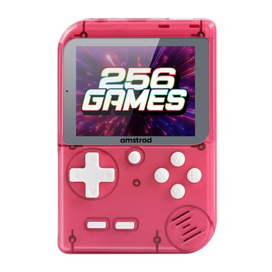 Console portable AMSTRAD Palm-Sized transparente rouge LCD couleur 256 jeux intégrés