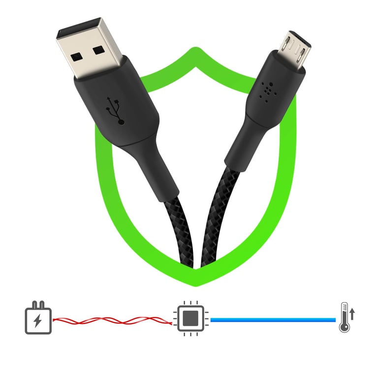 Belkin CAB007bt1MBK câble USB 1 m USB A Micro-USB A Noir - Neuf