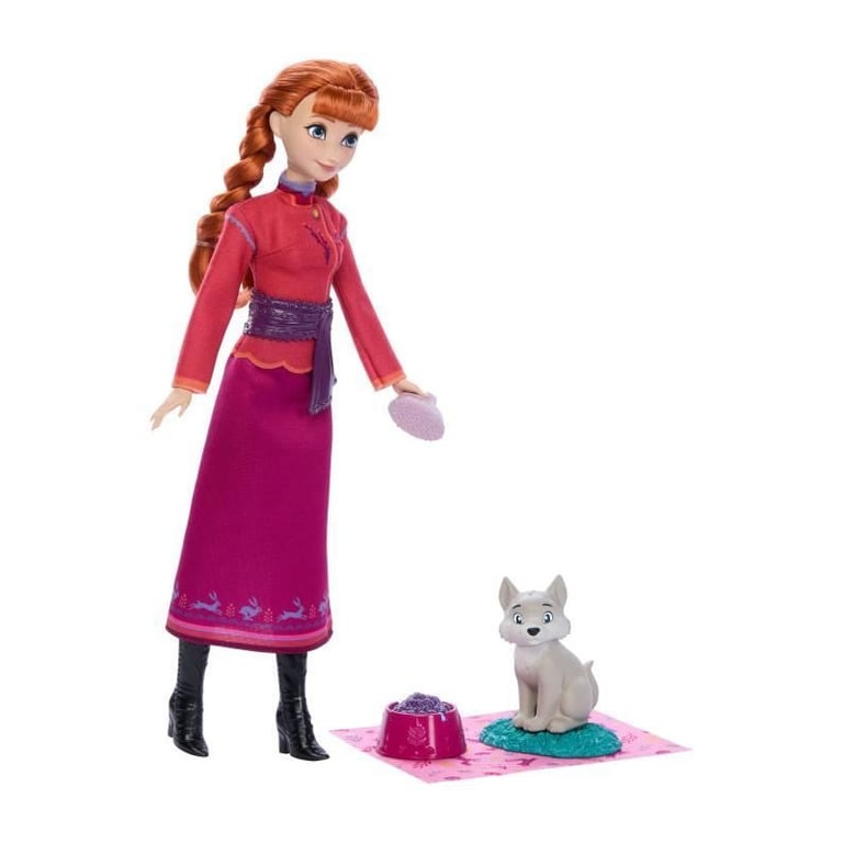 Disney La Reine des Neiges - Coffret Anna et le Louveteau - 4 accessoires - Disney Frozen - JFG17 - Neuf