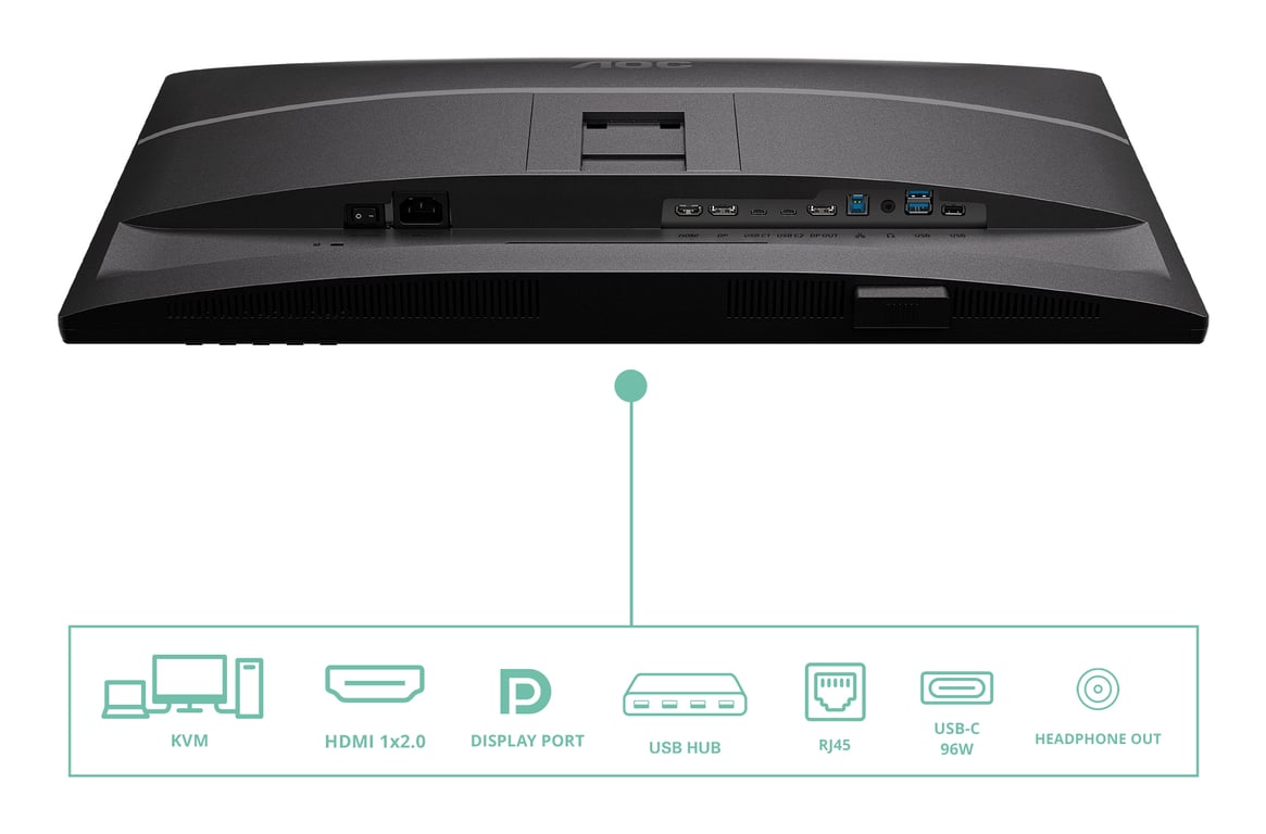 AOC Q27P4CV écran plat de PC 68 6 cm 27 2560 x 1440 pixels Quad HD LED Neuf - vue 2