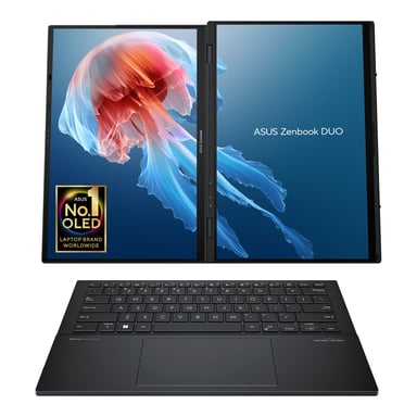 ASUS Zenbook Duo OLED UX8406MA-QL396W - Ordenador Portátil 14'' WUXGA (Intel Core Ultra 9 185H, 32GB RAM, 1TB SSD, Arc Graphics, Windows 11 Home) Gris Tintero - Teclado QWERTY español
