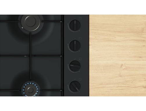 Piano cottura in acciaio inox, 60 cm, SER2, 4 bruciatori, Ghisa con piedi in gomma BOSCH - PBP6B6K80