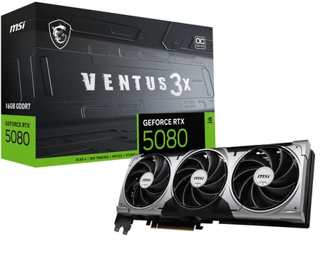 MSI VENTUS GeForce RTX5080 16G 3X OC NVIDIA GeForce RTX 5080 16 Go GDDR7