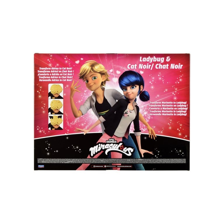 Pack 2 figurines Miraculous Marinette & Adrien 26 cm articulées + 2 tenues super héros et accessoires Neuf - vue 2