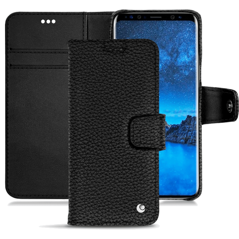 Housse cuir Samsung Galaxy S9 - Rabat horizontal portefeuilleNoir