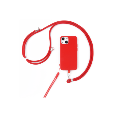 JAYM - Funda de silicona roja para Samsung Galaxy S22 - Incluye correa para cuello y muñeca - Interior 100% microfibra