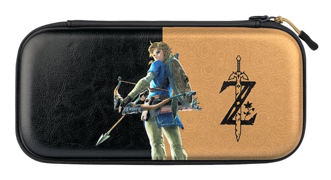 Custodia Slim Deluxe Hyrule Hero Link Nintendo Rugged Nero, Oro