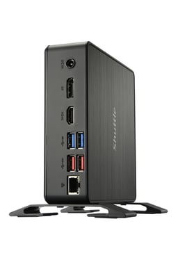 Shuttle XPC Nano PC NC40U, Intel Celeron 7305U, 1x HDMI, 1x DP,1xUSB-C/DP, 6x USB3.2, 1x 2.5'' bay, 2x M.2, 1x LAN, RAID, fonctionnement permanent 24/7, attaches VESA