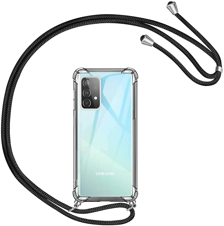 Coque avec Cordon pour SAMSUNG Galaxy A52 Silicone Airbags Transparente