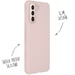 Accezz Coque Liquid Silicone pour Samsung Galaxy S21 - Rose