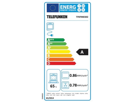 TELEFUNKEN Four encastrable catalyse TFKFM65K2 65 litres Chaleur brassée Minuteur - vue 3