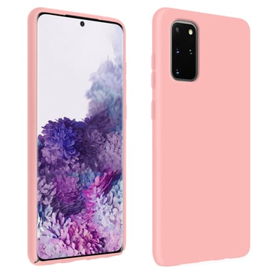 Coque pour Samsung Galaxy S20 Plus Semi-rigide Soft Touch Compatible QI Rose