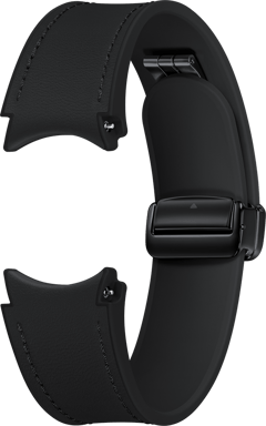 Correa de piel híbrida para G Watch Series 4/4 Classic/5/5 Pro/6/6 Classic 115mm, S/M Negro Samsung