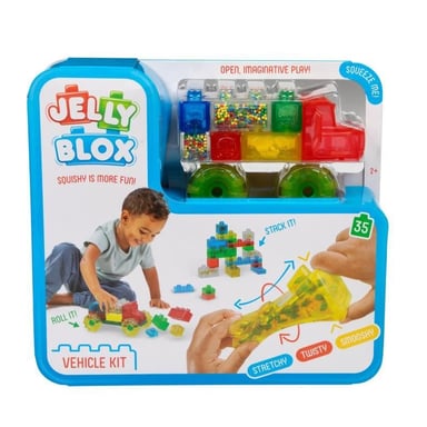 Bloques de construcción - GOLIATH - Jelly Blox Vroom Truck Kit - Bloques suaves con coches! A partir de 2 años