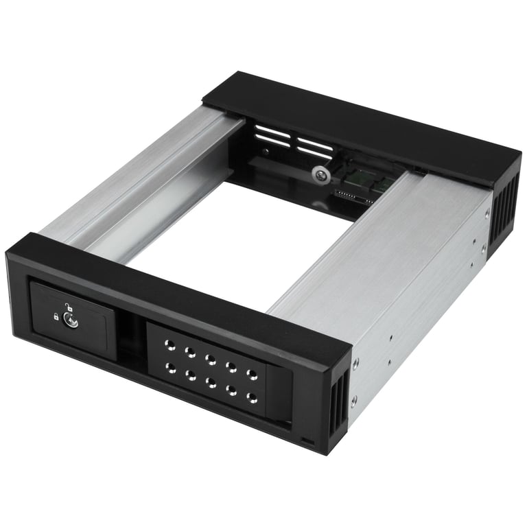 StarTech.com Rack disque dur 5 25" vers 3 5" avec échange à chaud Backplane HDD / SSD SATASAS 3 5" Sans tiroir Aluminium HSB1SATSASBA