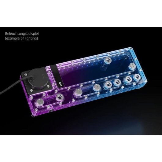 Alphacool Core Distro Plate 360 Rechts D5DDC V.2 mit D5 Apex Pumpe - vue 3