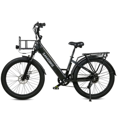 Samebike RS-A01 Plus Bici elettrica Motore da 750 W Batteria da 48 V 14 Ah 26*3.0 pollici Pneumatici Fat Step-thru City Commuter Ebike