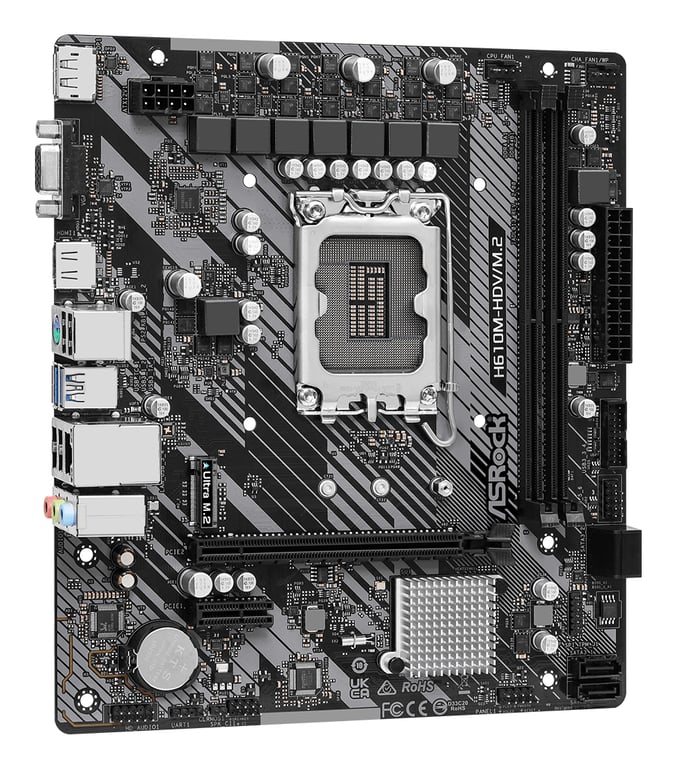 ASRock H610M HDV/ .2 R2.0 - vue 2