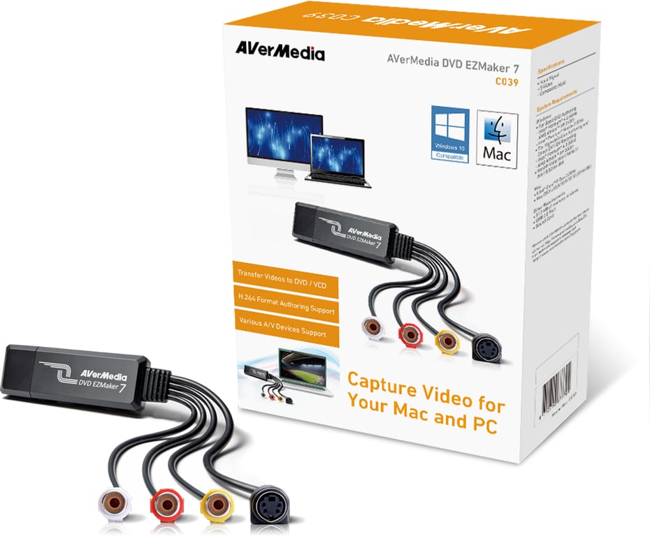 AVerMedia DVD EZMaker 7 carte d'acquisition vidéo USB 2.0 Neuf