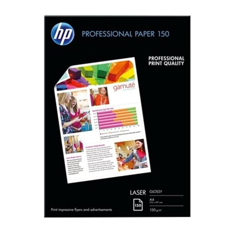 Papier photo HP Professional 150 GSM 150 feuilles A4 compatible avec imprimantes laser - vue 2