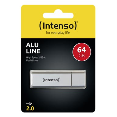 Intenso Alu Line unidad flash USB 64 GB USB tipo A 2.0 Plata