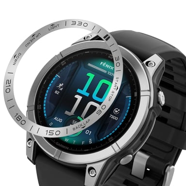 Anello in acciaio inossidabile per Garmin Fenix 8 Silver 51MM