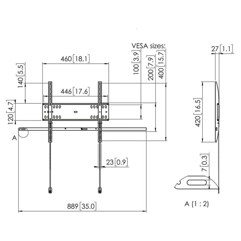 Support mural VOGELS PFW 4700 pour écran plat 55 80 Verrouillable - vue 3