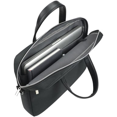 Bolsa para portátil de 11-14'', bandolera, bolsa de trabajo/viaje/negocios, material repelente al agua, compatible con Macbook Air/Pro de 13'', negro