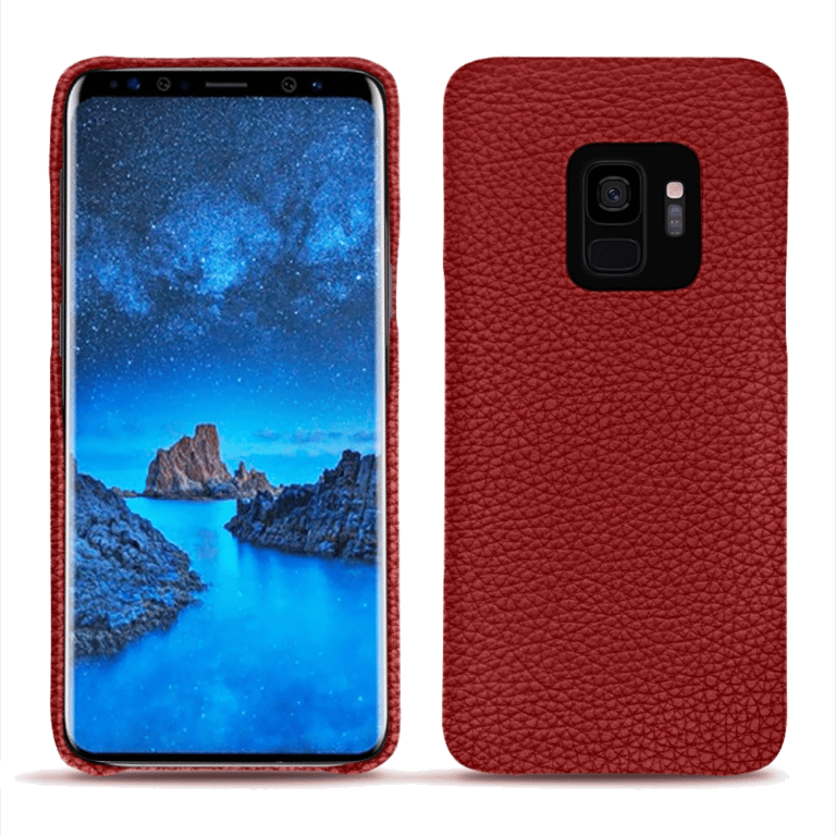 Coque cuir Samsung Galaxy S9 - Coque arrièreRouge
