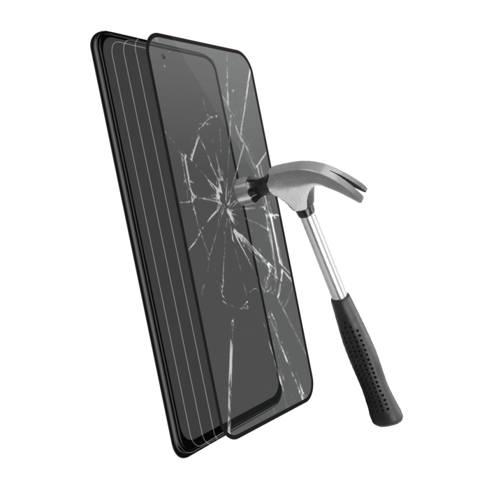 Protection d'écran en verre trempé (100% de surface couverte) pour Xiaomi Mi 11i 5G, Noir